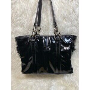 Patent Leather Shiny Coach Tote Bag